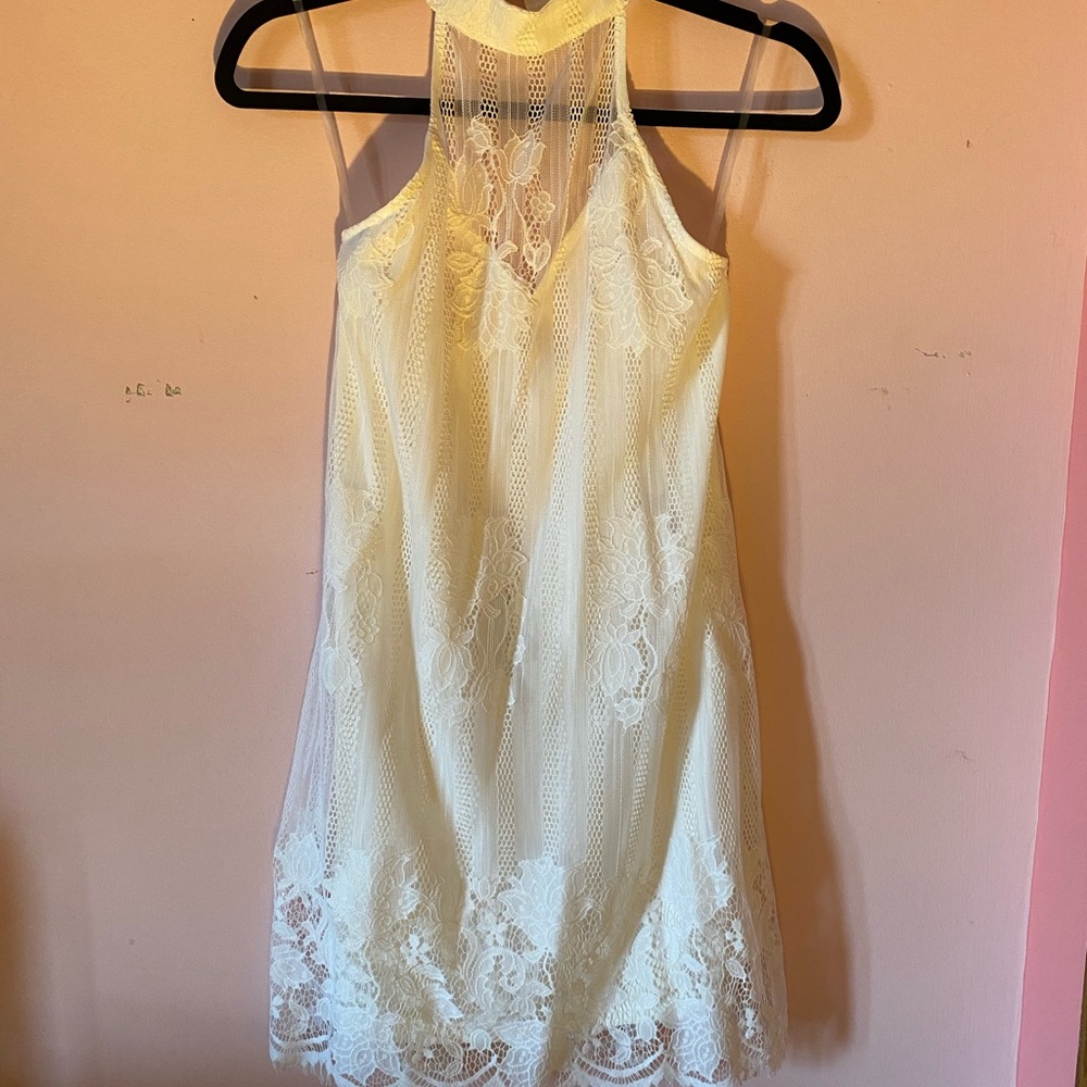 White flowy dress